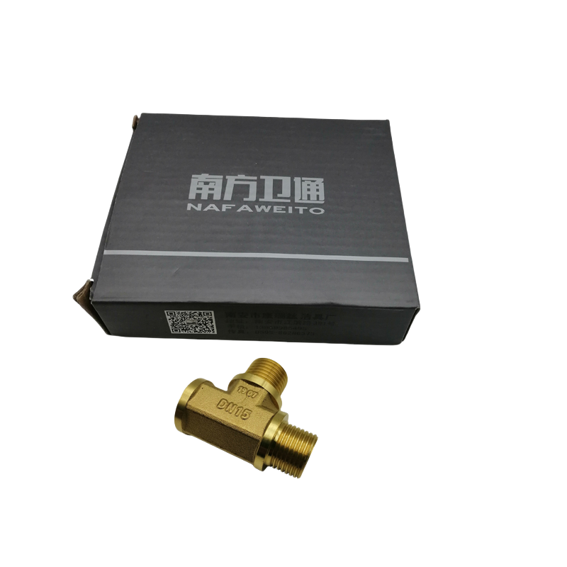 南方卫通 厨卫配件 全铜内外丝三通接头 4分内*外*外丝燃气三通 个高清大图