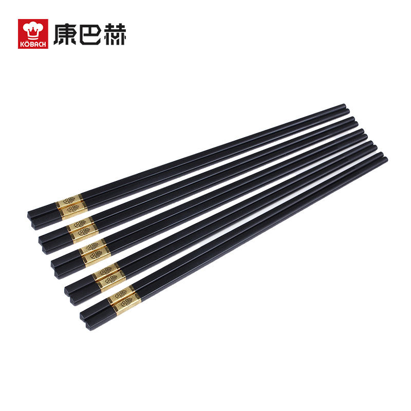 康巴赫(KBH)家用合金筷 高温锻造 防滑易夹 易清洗