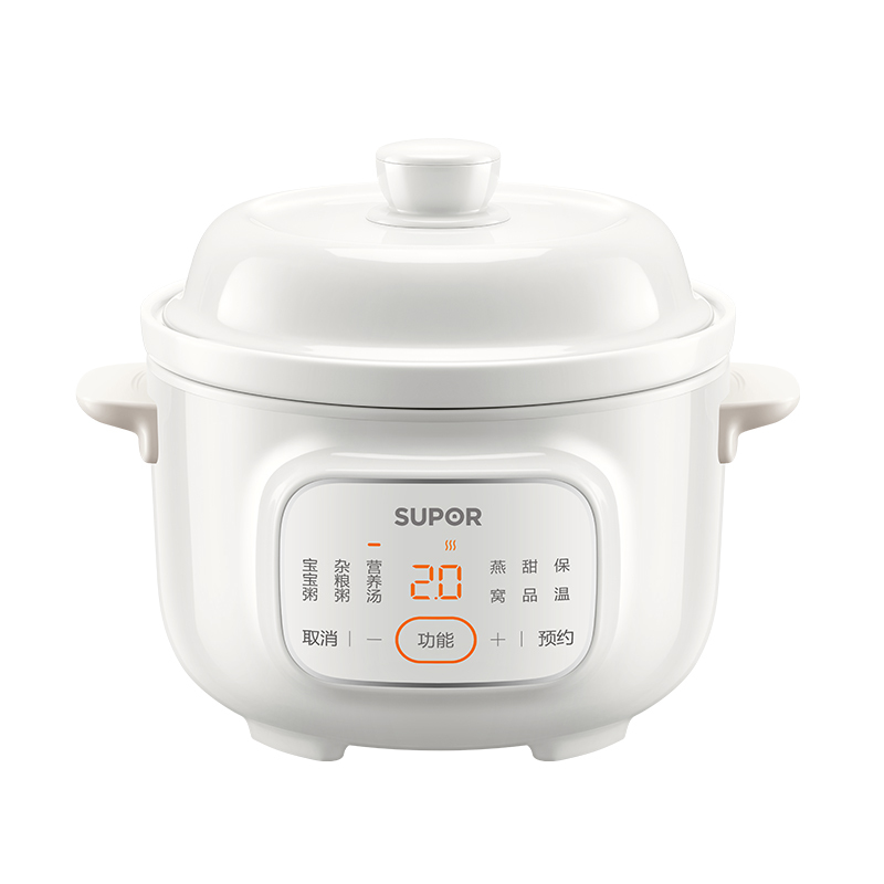 苏泊尔SUPOR 1-2人微电脑电炖锅DG15YC85单胆预约智能煮粥小巧便携2.2kg