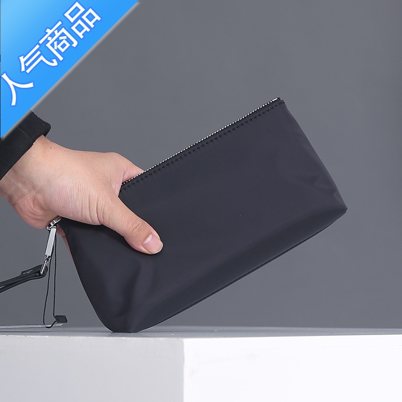 封后新款帆布手包男休闲尼龙布手拿包牛津布手抓包简约手机包潮大容量手拿包男