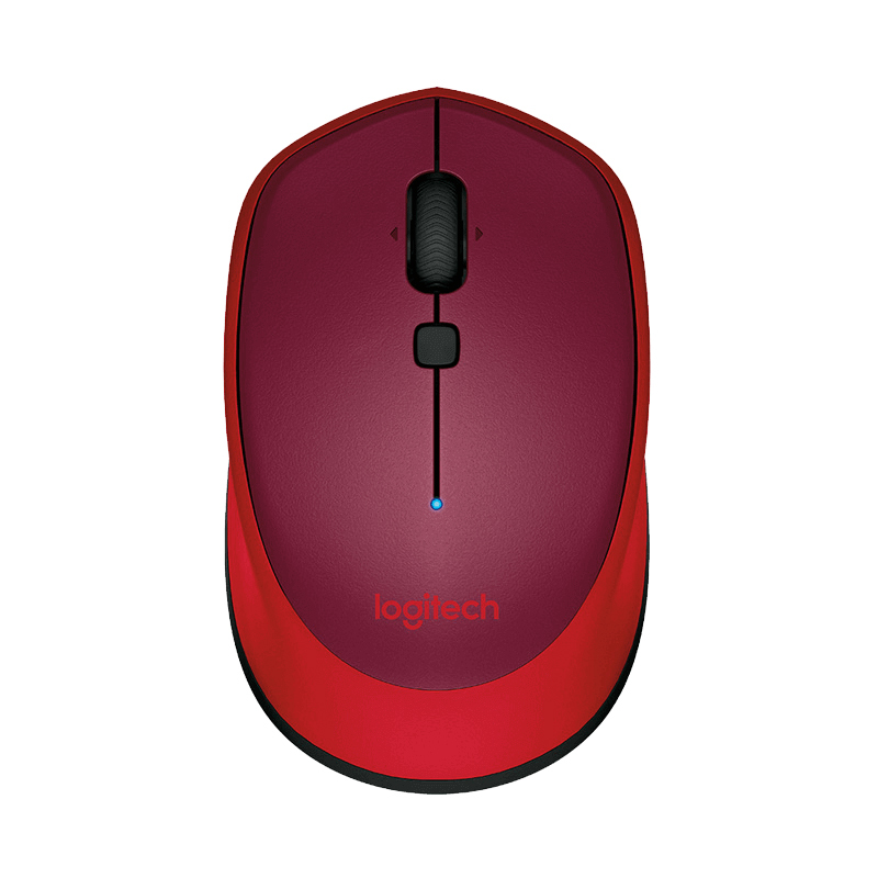 罗技(Logitech) M336办公家用无线蓝牙鼠标 红色