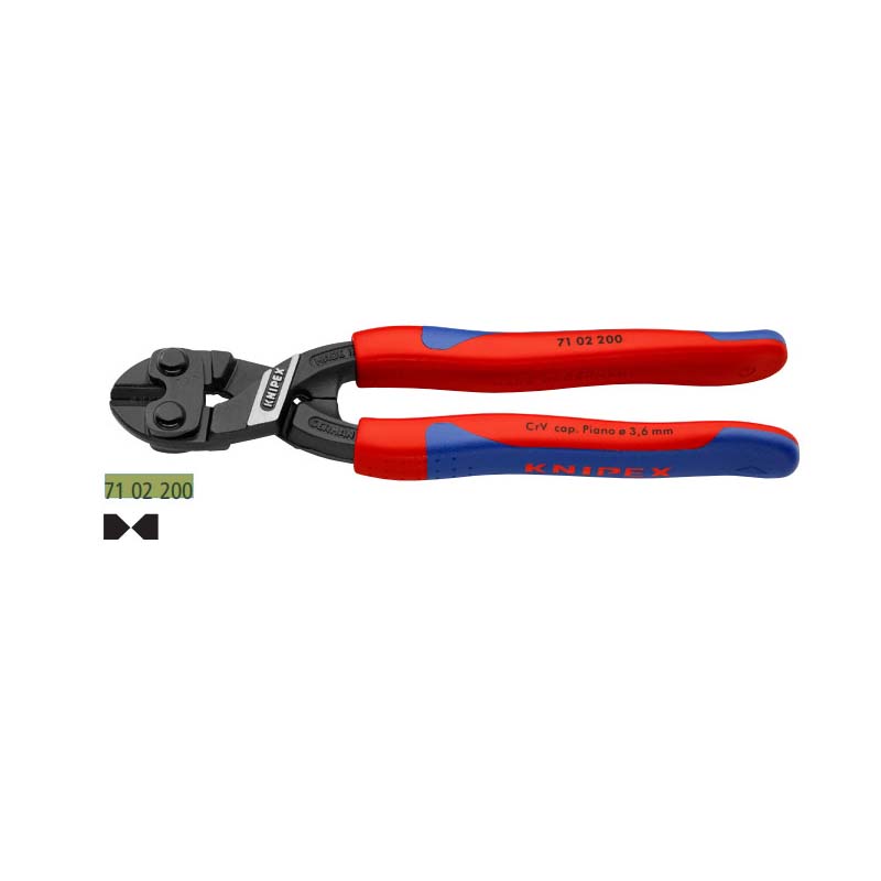 凯尼派克(KNIPEX) KNIPEXCoBolt®双色双材料手柄紧凑型断线钳 K7102200 货期5-10天高清大图