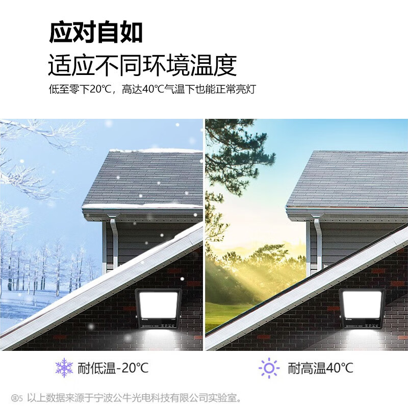 公牛(BULL)led投光灯 户外路灯广告园林照明灯 IP65 50W 白光6500K MG-A050A-AE