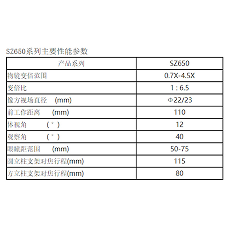 奥特 体视显微镜 SZ650双目体视显微镜