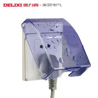 [官方旗舰店]德力西DELIXI 86型开关插座 墙壁开关蓝色防水盒防溅盒 电子电工此商品不包括五孔插座,请看清再拍下)