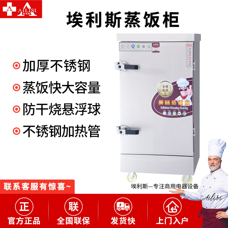 埃利斯(AILISI) 蒸饭柜 商用蒸饭柜食堂大型蒸包蒸饭车小型电热蒸箱自动燃气蒸汽机炉 12#电