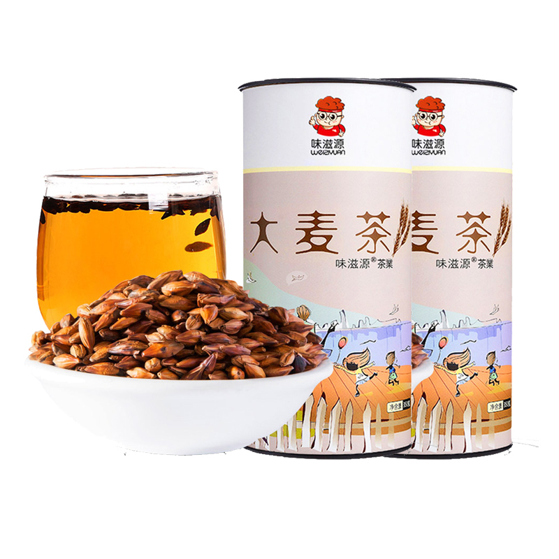 PY 味滋源 罐装大麦茶350g*2罐 原味烘焙花草茶办公茶叶冲饮品