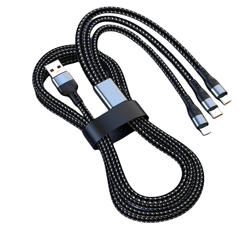 美旅Auto Travel一拖三铝合金快充数据线 AT-1201