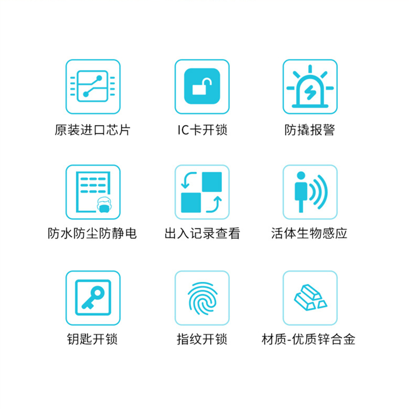 科林贝思(CLBST)智能指纹锁 家用防盗门 通用密码锁电子锁 全自动智能门锁钛黑CK-Z02