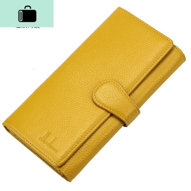 钱包三折女士钱包女卡夹长款韩版时尚多功能卡位牛皮钱夹NEW LAKE