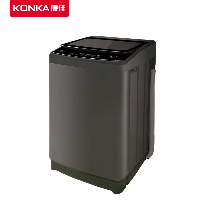 康佳(KONKA) 10公斤大容量全自动波轮洗衣机 XQB100-618 黑色