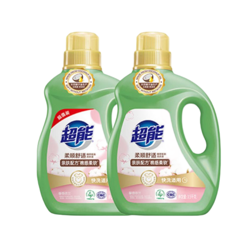 苏宁 超能 洗衣液 柔顺舒适馨香依兰 4桶一箱 整箱起订 起订量3 偏远地区不发货