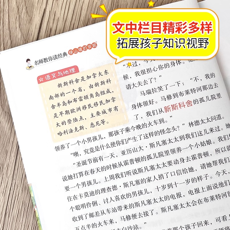 绿山墙的安妮 [正版]绿山墙的安妮 蒙格马利原著美绘彩图版小学生三四五六年级课外阅读书9-10-12岁儿童文学经典名著青高清大图