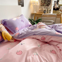 北极绒甜甜兔四件套BJRJ212 被套200x230cm 床单230x230cm 枕套48x74cm*2