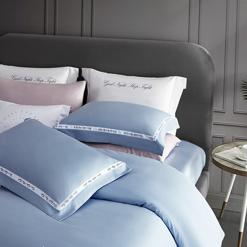 单品-床上用品1:梦洁家纺长绒棉四件套200*230cm高清大图