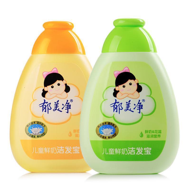 郁美净儿童鲜奶洁发宝200g花蕊味宝宝洗发水温和清香柔顺洗发露图片