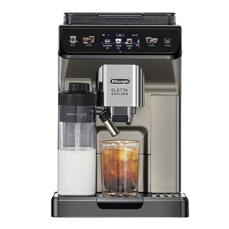 德龙(Delonghi)全自动咖啡机冷萃版探索者意式原装进口智能互联触控操作ECAM450.86.T高清大图