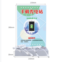 俊伟达 多功能手机充电站 公共用便民桌面台式手机充电桩 立式广告展架