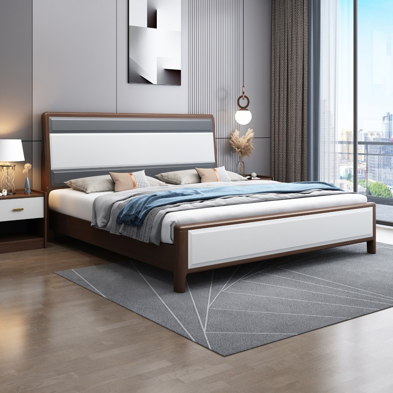 宜木雅居 实木床主卧现代简约1.8米双人床1.