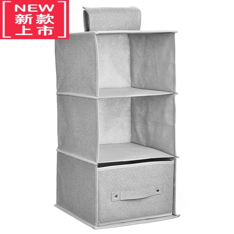 可莉允衣柜收纳袋挂袋寝室悬挂式棉麻布艺内衣衣服包包收纳多层抽屉式挂图片