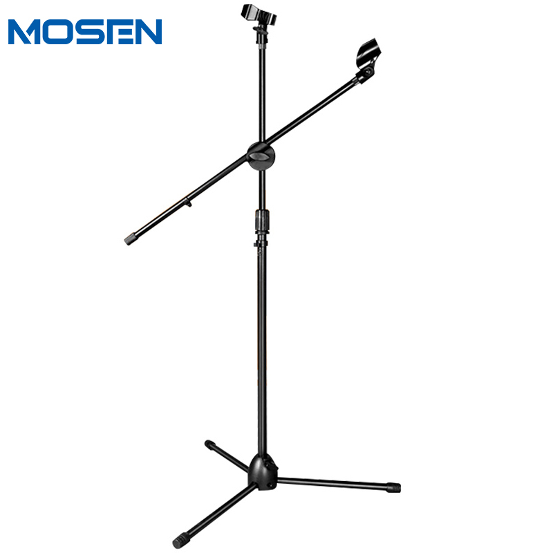莫森(MOSEN)MS-61P 手机麦克风支架 K歌直播间话筒架 三脚落地可伸缩支架
