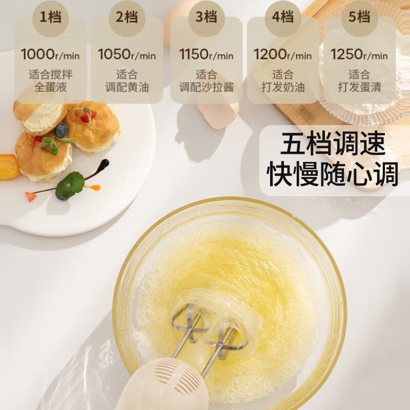 九阳(Joyoung)手持电动打蛋器 料理机 打发器 多功能家用搅拌机迷你打奶油烘焙S-LD175高清大图