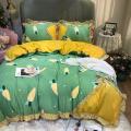 床上用品款四件套蝴蝶结少女心公主风床单被套春秋款床品套件_892 1.5m床单款:（适合200*230被芯）四件套 可爱萝卜绿