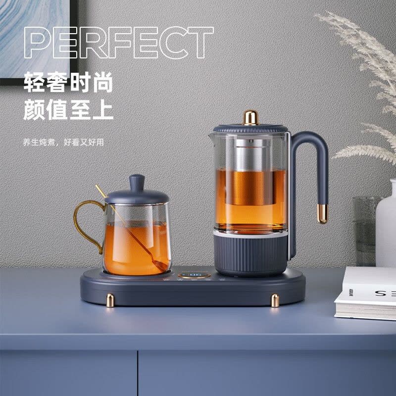迈卡罗(MACAIIROOS)MC-YS06B养生壶家用一体多功能电热煮茶器玻璃双壶烧水保温壶办公室图片
