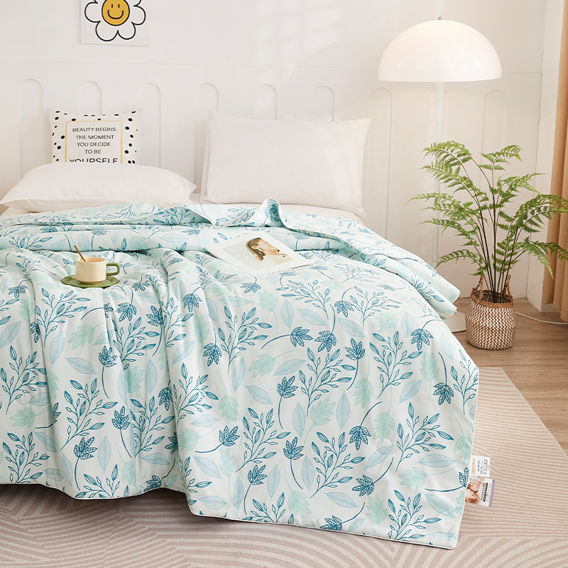 唐纳家纺 清爽夏凉被-叶韵 180*200CM/1500G- TN-SQ25018高清大图