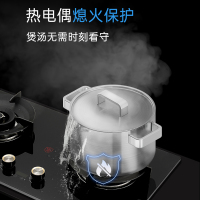 容声(RONGSHENG)燃气灶双灶具 液化气灶 5.0kW 家用嵌入式 玻璃灶台 定时熄火保护Q2326液化气