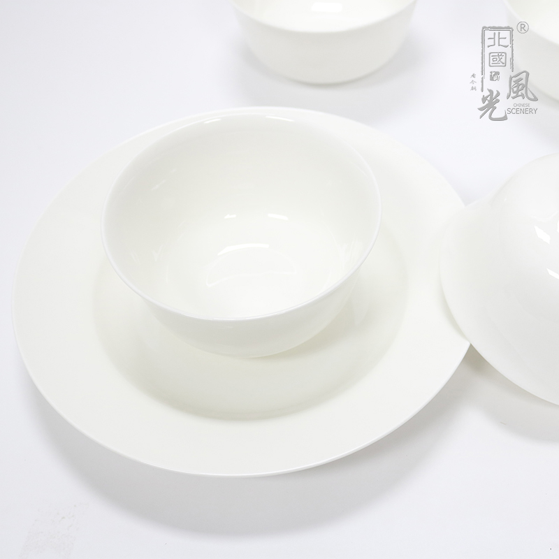 北国风光骨瓷餐具套装26头白雪公主TS-0026套高清大图