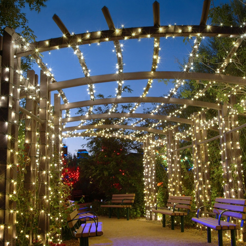 如华福禄太阳能灯串led户外彩灯防水庭院灯阳台花园院子场景布置装饰