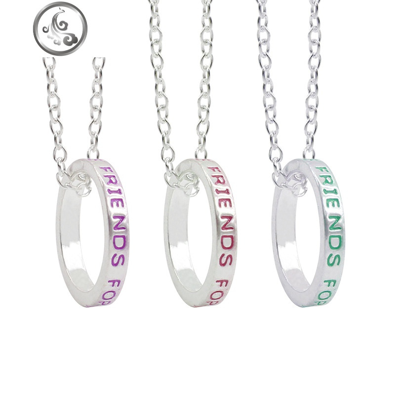 韩版闺蜜项链女三人款友谊拼接学生姐妹生日便宜圣诞锁骨链 JiMi高清大图