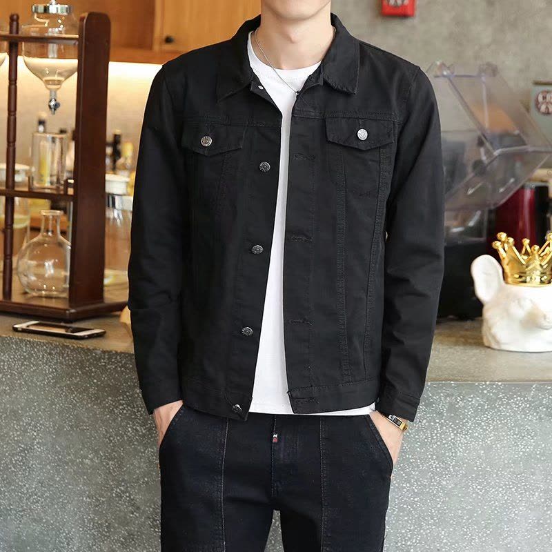 NEW LAKE刘德华同款牛仔外套青年韩版潮流帅气棒球服男潮牌上衣短款夹克男夹克图片