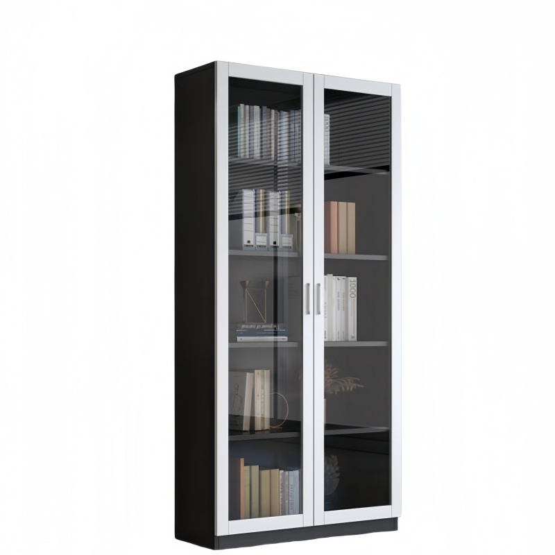 攸形双门玻璃柜800*320*1800mm台高清大图