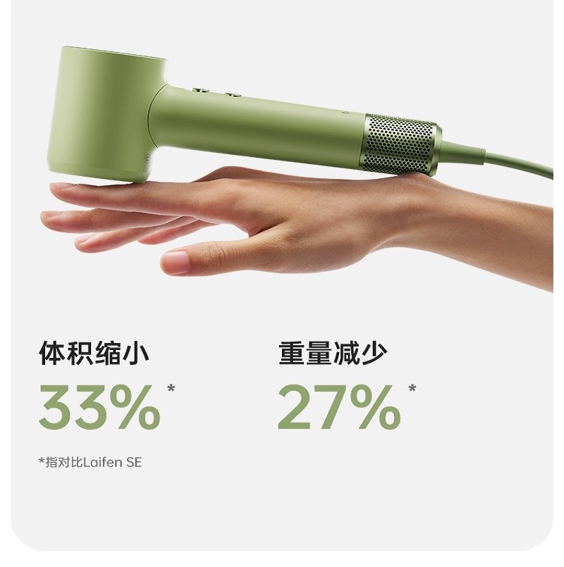 Laifen徕芬MiniLF03高速吹风机宿舍家用便携旅行小巧负离子护发电吹风(抹茶绿)高清大图