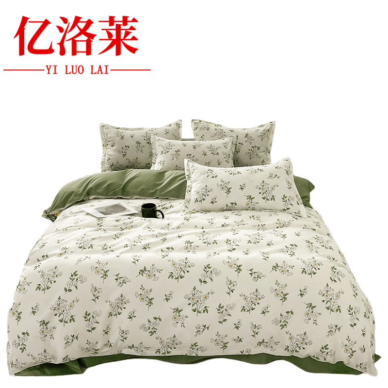 亿洛莱 亲肤印花四件套 1.5m床 套高清大图