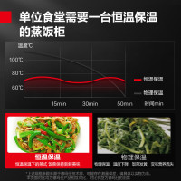 德玛仕(DEMASHI)蒸饭柜商用 学校企业酒店食堂蒸包蒸箱 电热蒸饭车 8盘记忆菜单电脑款KZ-80D 380V