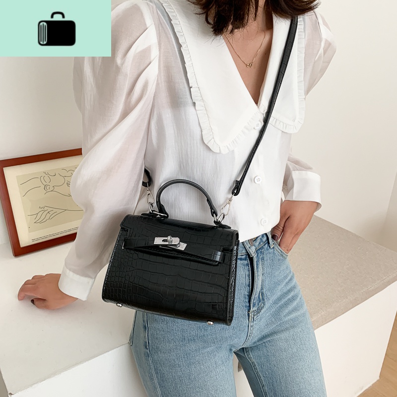 高级感小包包女2020夏天新款潮网红时尚单肩斜挎包质感手提凯莉包NEWLAKE高清大图