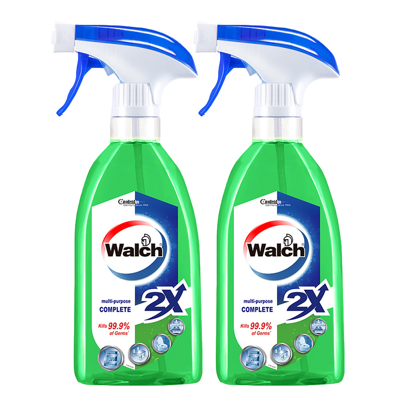 威露士(Walch)杀菌消毒喷雾500ml*2瓶 杀菌99.9% 多用途居家清洁消毒水