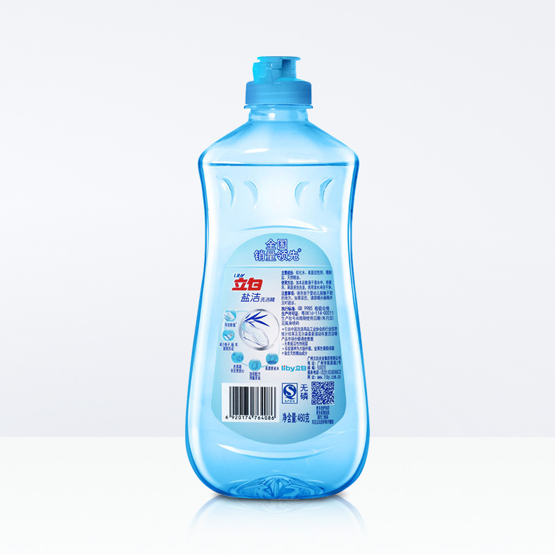 立白 盐洁精洗洁精 洗涤灵浓缩型不伤手460g/瓶 16瓶/箱(单位:箱)