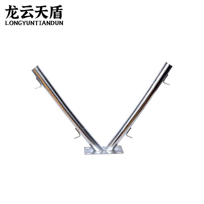 龙云天盾v型支架带膨胀螺丝 不锈钢支架防爬防盗围墙刀片刺丝网刺丝滚笼刀片刺绳V型支架图片