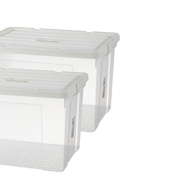 百晟长恒 BSCH-A82D 80L白盖透明 防水防潮透明整理 收纳箱 (计价单位:个) 透明高清大图