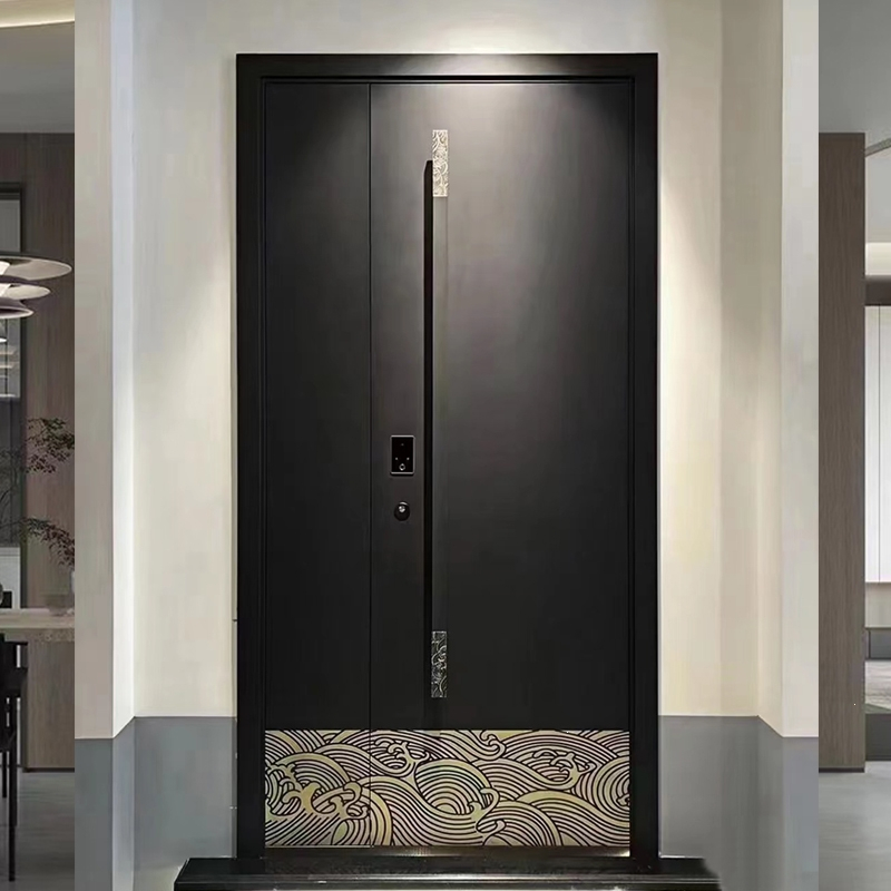 古达制铸铝门子母门入户门别墅大门防盗门家用进户门现代门定制
