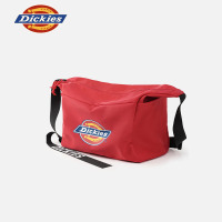 Dickies斜挎包男士邮差包女休闲单肩包多功能帆布包轻便大容量挎肩包黑色 红色