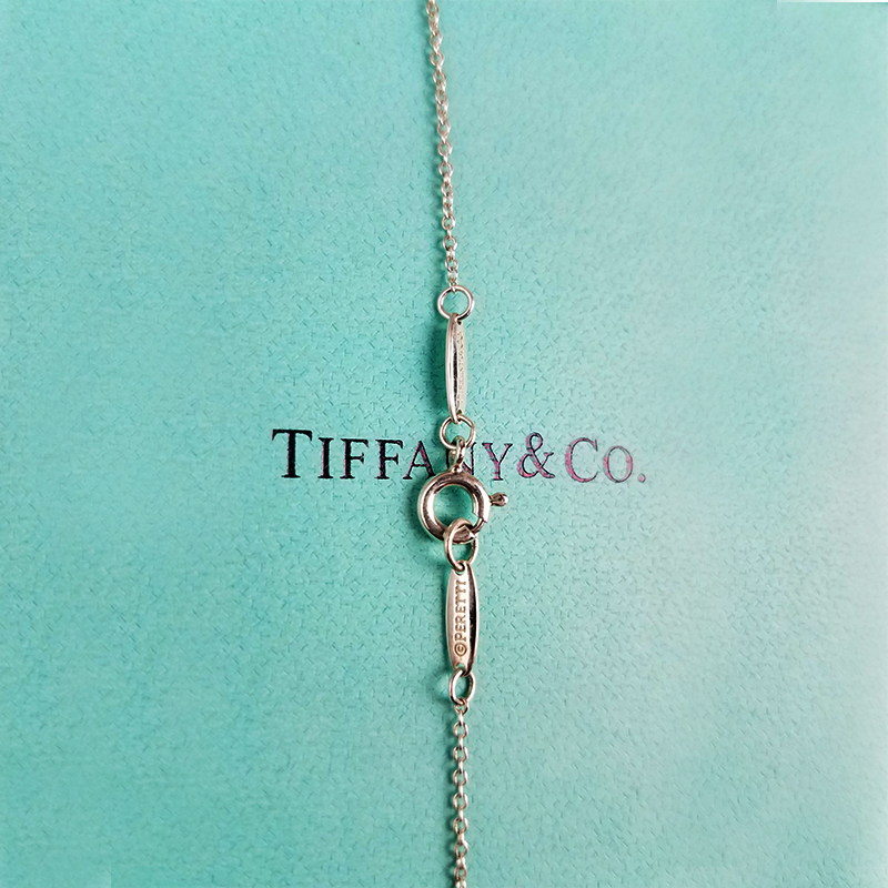 TIFFANY&CO.蒂芙尼925银心扉镶嵌宝石项链高清大图