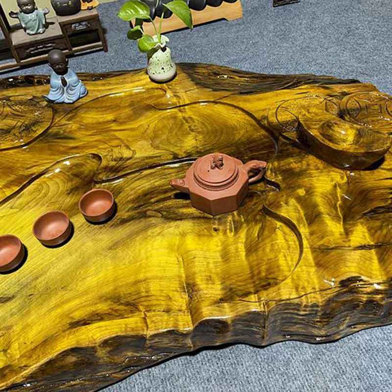 铭陶满堂整块实木根雕茶盘家用金丝楠木大号木质排水茶托茶具特价茶海