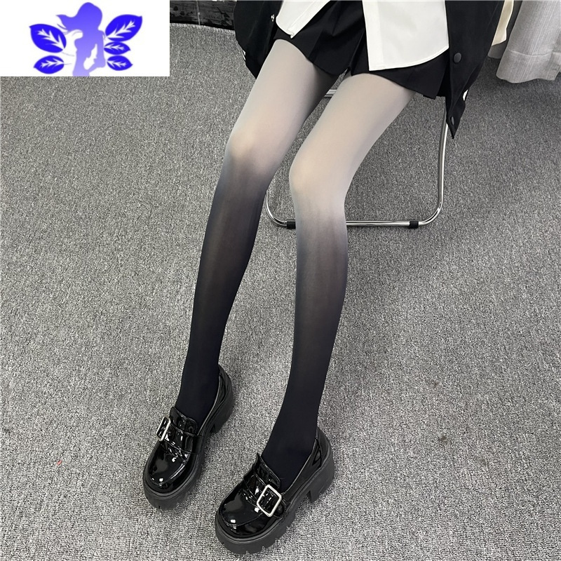 Ideamini渐变丝袜2022年女小众千禧糖果色天连裤袜个性显瘦打底袜