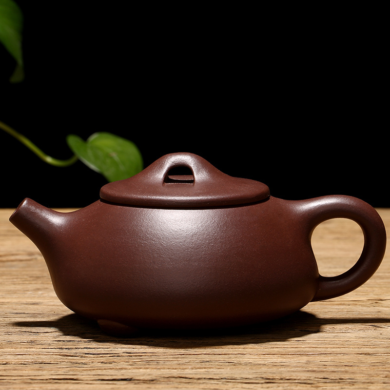 常生源 宜兴紫砂壶石瓢壶原矿紫泥功夫茶具手工茶壶茶杯 石瓢壶