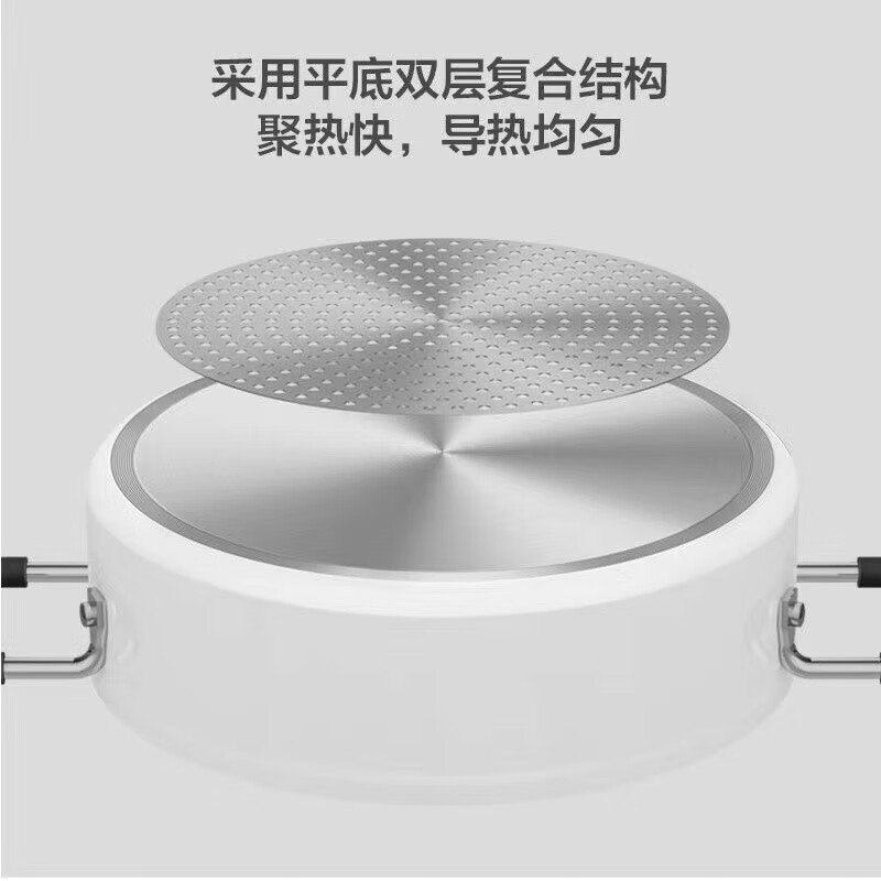 小米知吾煮汤锅4L 食品级不黏涂层 耐腐蚀易清洗 26cm大口径 煎煮炒炖火锅(不带电磁炉) 知吾煮汤锅米家定制高清大图